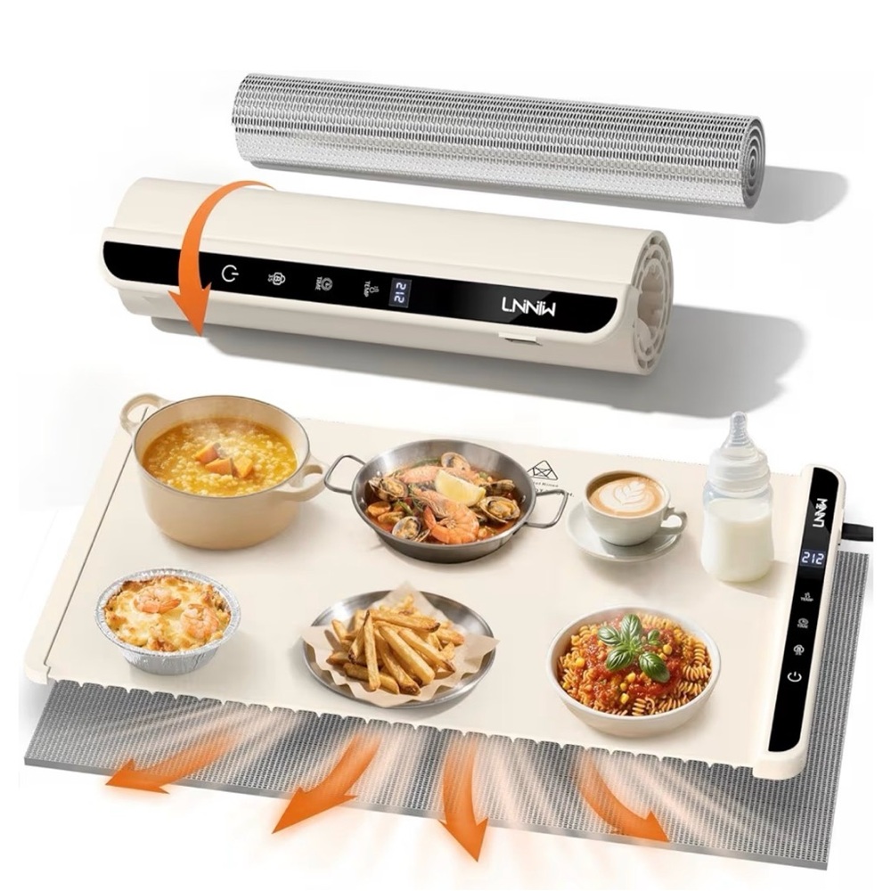 Cream Food Warming Mat